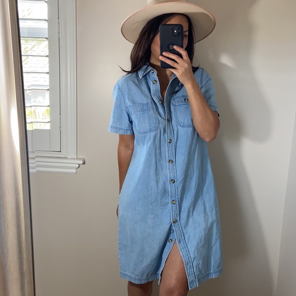 Karen Scott Denim shirt dress